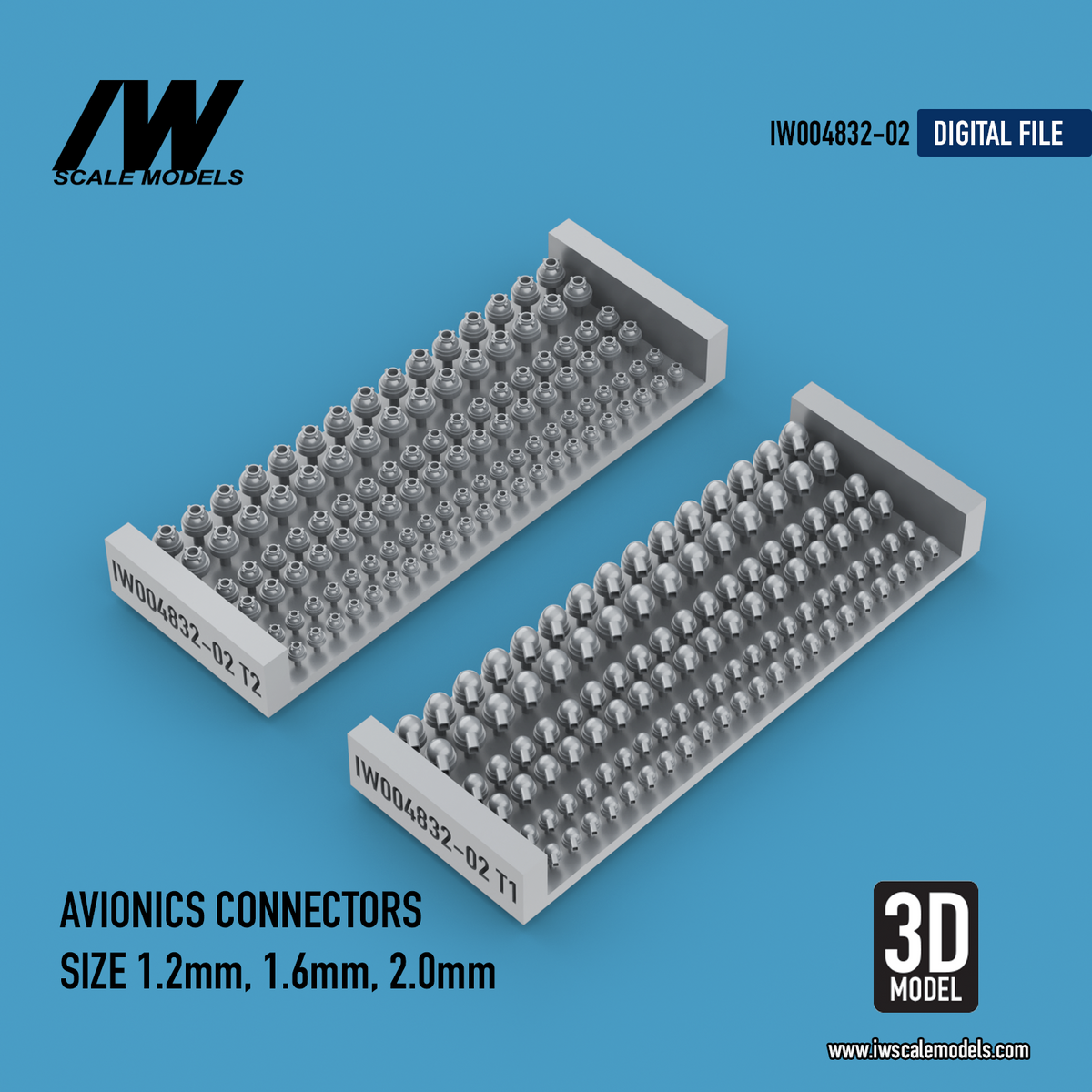 Avionics Connectors 1.2mm, 1.6mm, 2.0mm (Digital File)