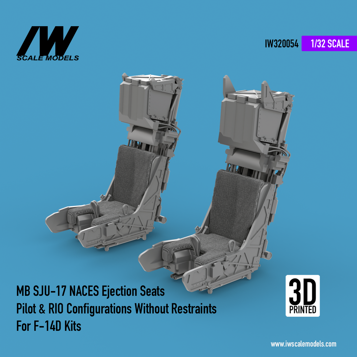 F-14D MB SJU-17 NACES Ejection Seats Without Restraints (1/32)
