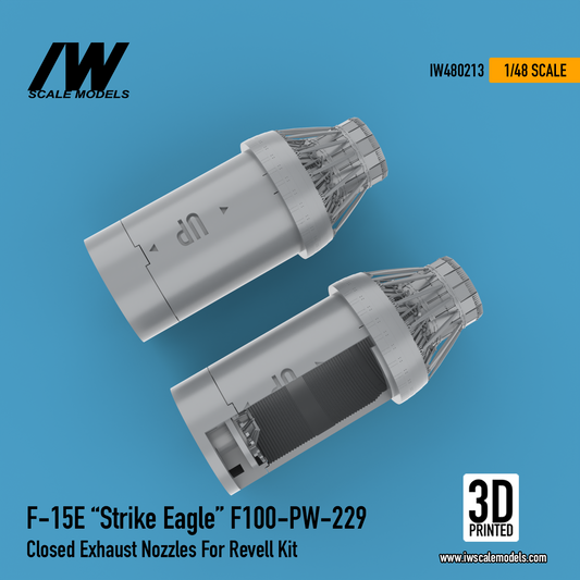 F-15E "Strike Eagle" F100-PW-229 Closed Exhaust Nozzles for Revell Kit (1/48)