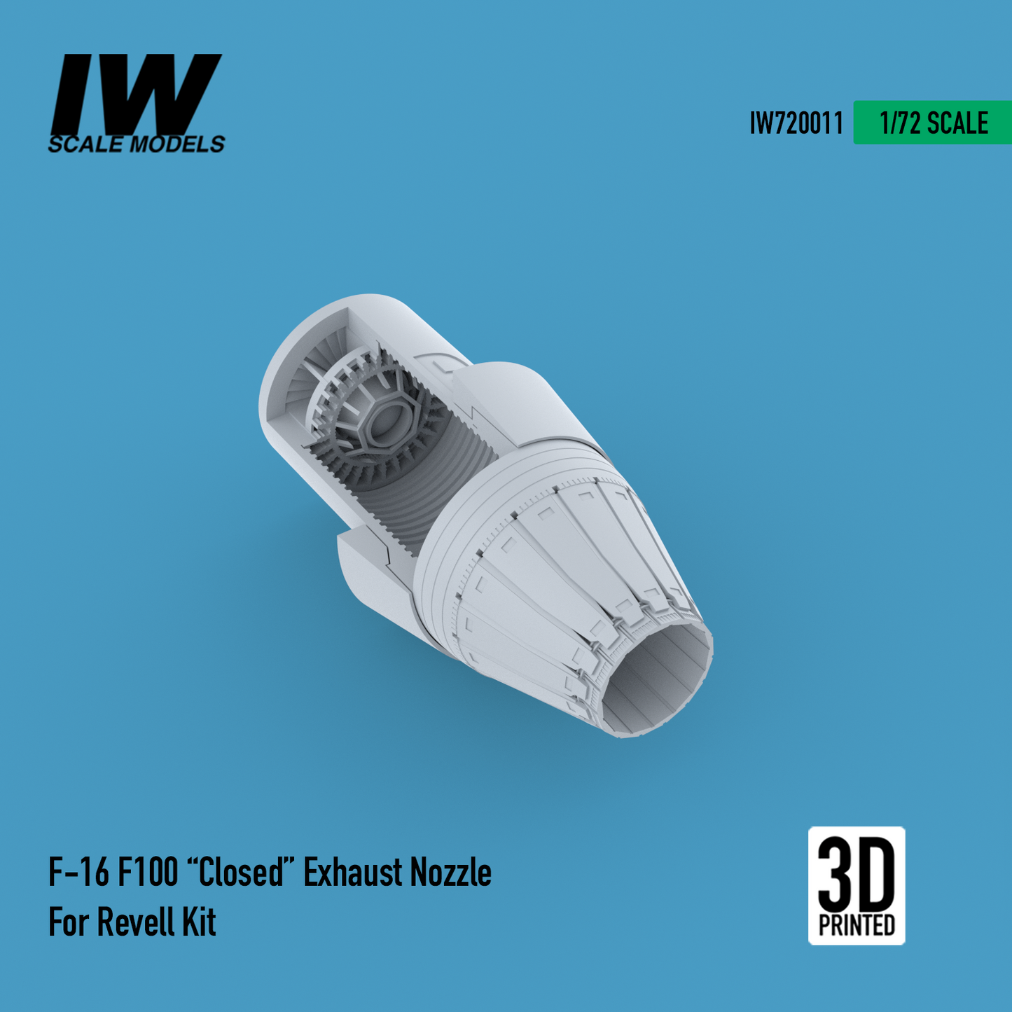 F-16 F100 Closed Exhaust Nozzle for Revell Kit (1/72)