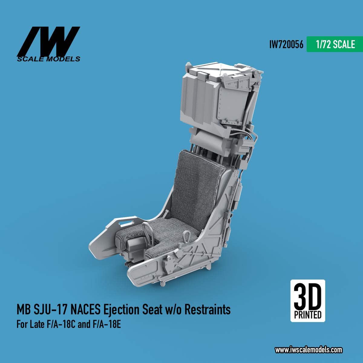 MB SJU-17 NACES Ejection Seat Without Restraints For Late F/A-18C and F/A-18E Super Hornet (1/72)