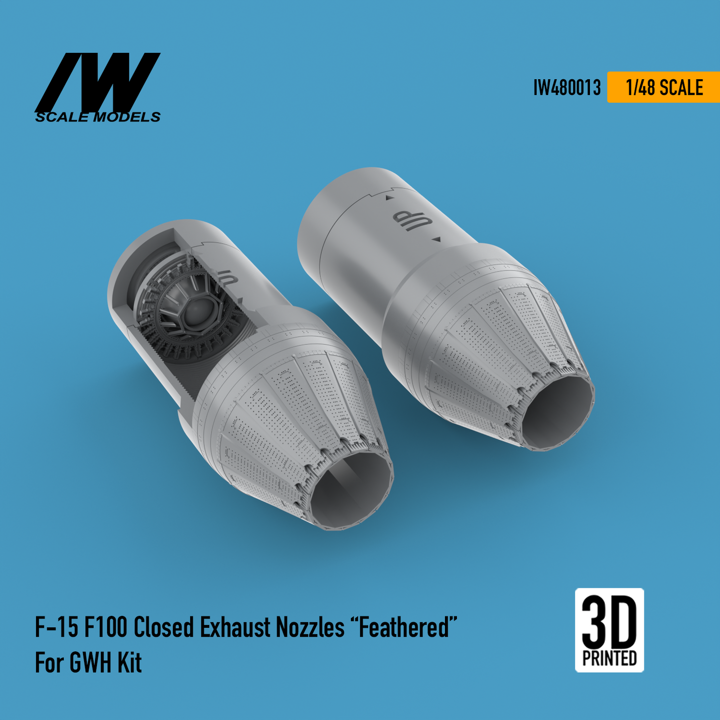 F-15 F100 Closed Exhaust Nozzle "Feathered" for GWH Kit (1/48)