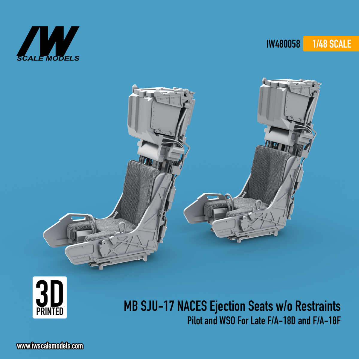 MB SJU-17 NACES Ejection Seats Without Restraints For Late F/A-18D and F/A-18F Super Hornet (1/48)