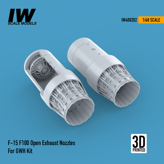 F-15 F100 Open Exhaust Nozzles for GWH Kit (1/48)