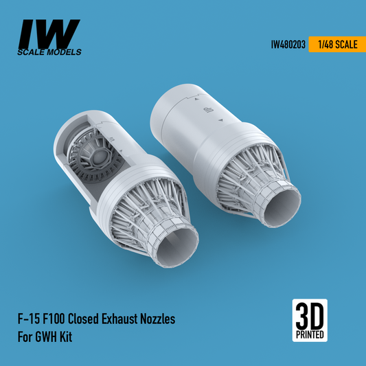 F-15 F100 Closed Exhaust Nozzles for GWH Kit (1/48)