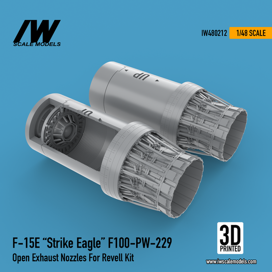F-15E "Strike Eagle" F100-PW-229 Open Exhaust Nozzles for Revell Kit (1/48)