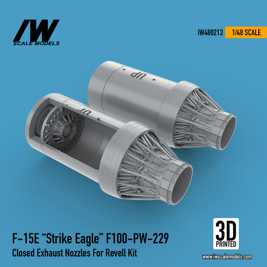 F-15E "Strike Eagle" F100-PW-229 Closed Exhaust Nozzles for Revell Kit (1/48)