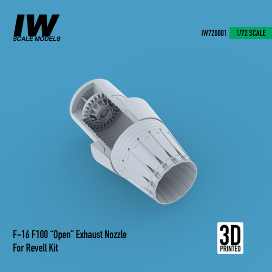 F-16 F100 Open Exhaust Nozzle for Revell Kit (1/72)