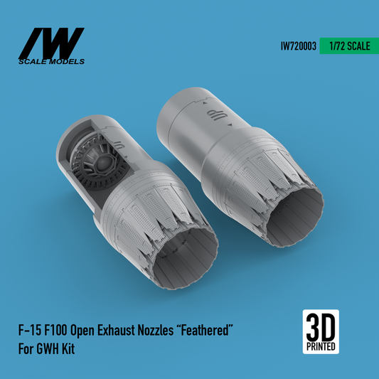 F-15 F100 Open Exhaust Nozzle "Feathered" for GWH Kit (1/72)