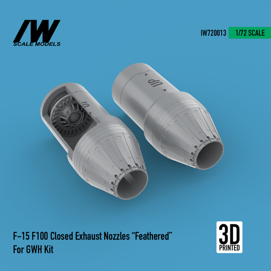 F-15 F100 Closed Exhaust Nozzles "Feathered" for GWH Kit (1/72)