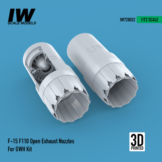 F-15 F110 Open Exhaust Nozzles for GWH Kit (1/72)