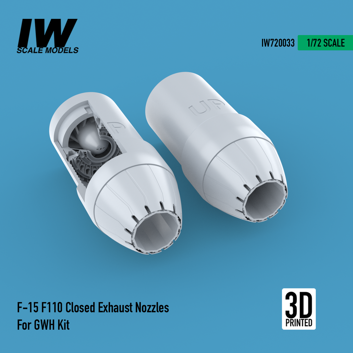 F-15 F110 Closed Exhaust Nozzles for GWH Kit (1/72)