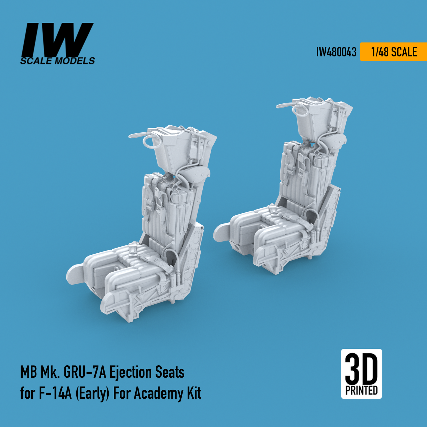F-14A MB Mk GRU-7A Ejection Seats "Early" For Academy Kit (1/48)