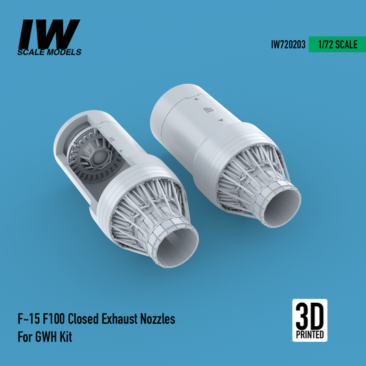F-15 F100 Closed Exhaust Nozzles for GWH Kit (1/72)