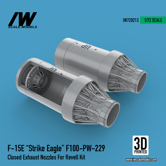 F-15E "Strike Eagle" F100-PW-229 Closed Exhaust Nozzles for Revell Kit (1/72)