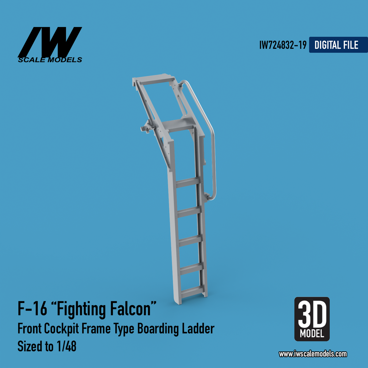 F-16 Front Cockpit Frame Type Boarding Ladder (Digital File)