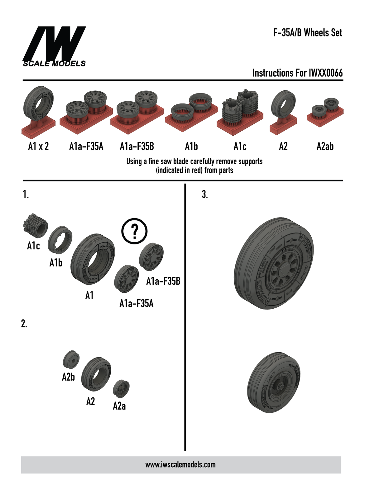 F-35A/B Wheels Set (1/48)
